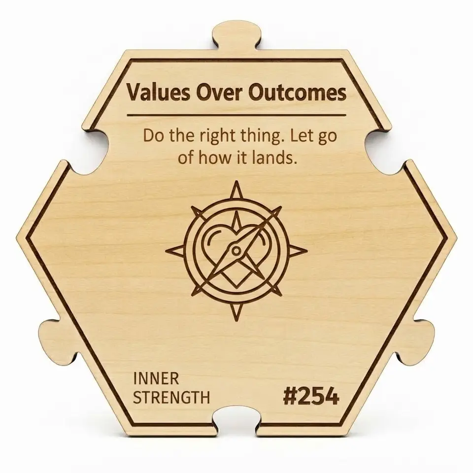 Values Over Outcomes — Puzzle4Life™ piece front