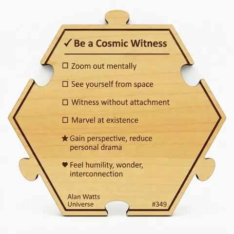 Be a Cosmic Witness — Puzzle4Life™ piece back