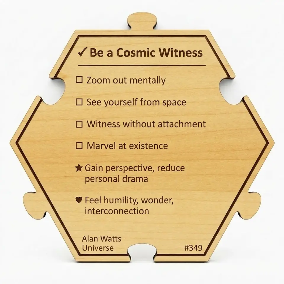 Be a Cosmic Witness — Puzzle4Life™ piece back