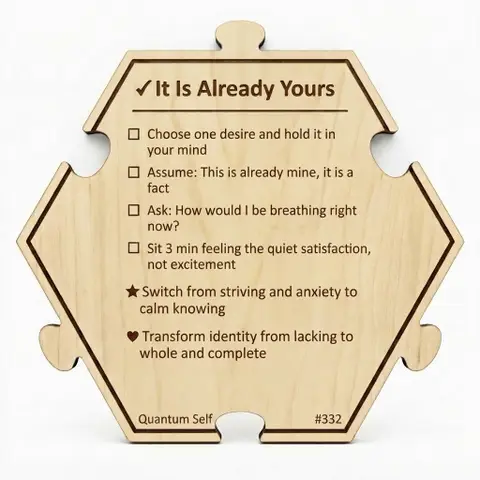It Is Already Yours — Puzzle4Life™ piece back