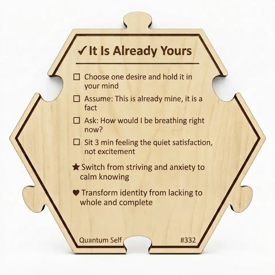 It Is Already Yours — Puzzle4Life™ piece back