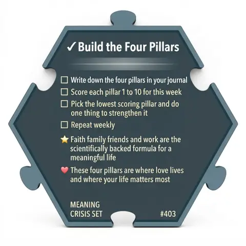 Build the Four Pillars — Puzzle4Life™ piece back
