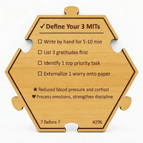 Define Your 3 Most Important Tasks — Puzzle4Life™ piece back