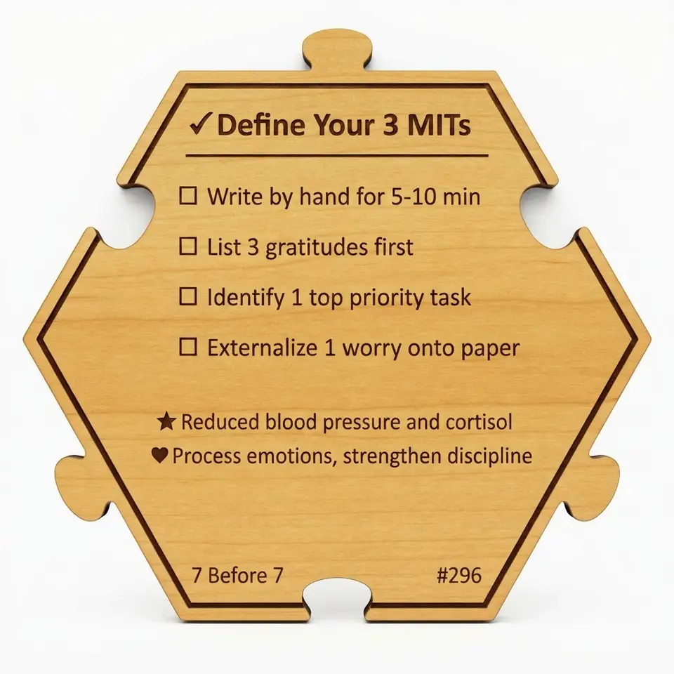 Define Your 3 Most Important Tasks — Puzzle4Life™ piece back