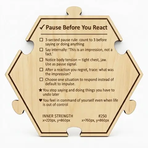 Pause Before You React — Puzzle4Life™ piece back