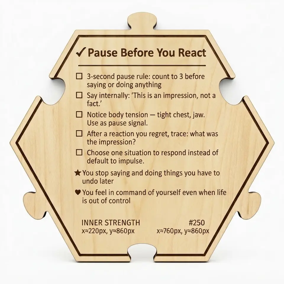 Pause Before You React — Puzzle4Life™ piece back