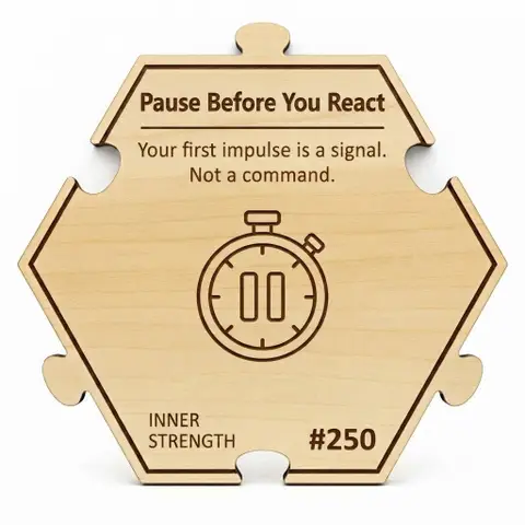 Pause Before You React — Puzzle4Life™ piece front
