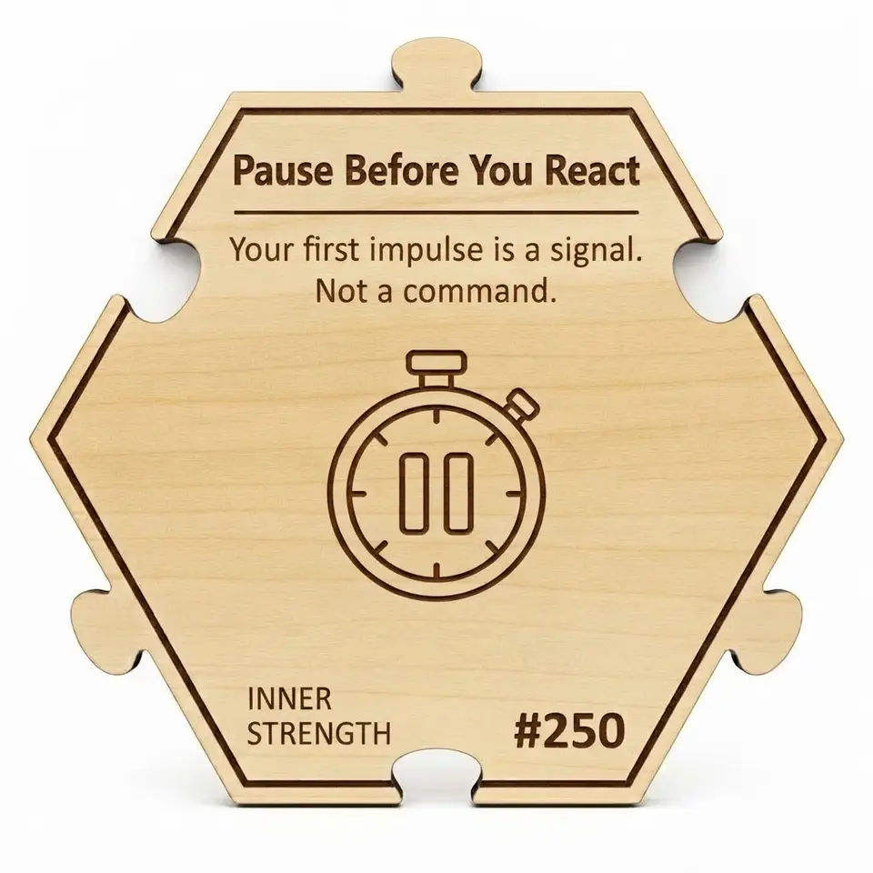 Pause Before You React — Puzzle4Life™ piece front